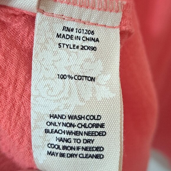 Soft Surroundings XL Peach Gauzy Ruffle Hem Layered Tank Dress Beach - Picture 6 of 7